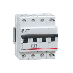 LEGRAND 407305 Автоматический выключатель, серия DX3-E, С16A, 6kA, 4-полюсный