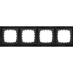 Рамка 4-постовая из натурального темного стекла Серия LK60 Экопласт, арт. 864410