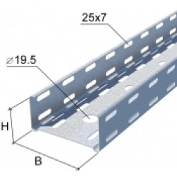 Металлический лоток перфорированный 100х50 L3000 (35252)