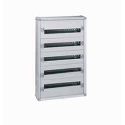 Щит электрический настенный Legrand XL3 160, навесной, IP43, 5х24мод., с клеммным блоком, цвет: серый, (пластик)