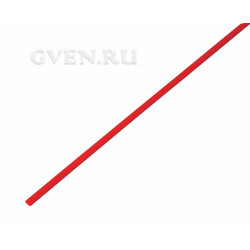 2.5 / 1.25 мм 1м термоусадка красная  REXANT