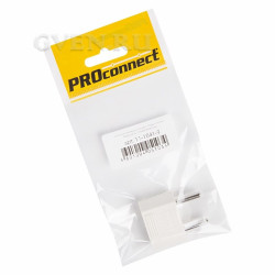 Сетевой переходник плоский "Тефаль" белый  PROCONNECT (ПАКЕТ БОБ) 1 шт