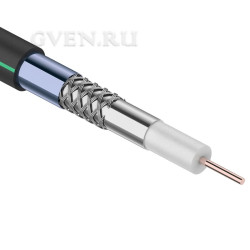 Кабель CATV11 Cu/Al/CuSn, (65%), 75 Ом, 500 м., черный CAVEL