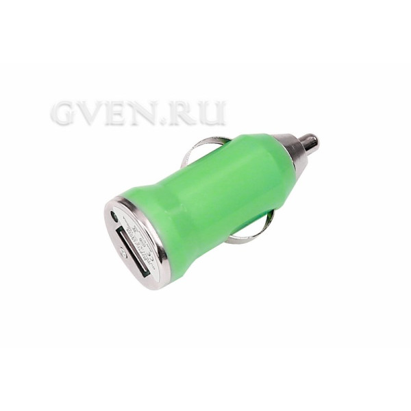Купить Автозарядка в прикуриватель USB small (АЗУ) (5V, 1 000mA) зеленая блистер 18-1933 SDS 18-1933 SDS