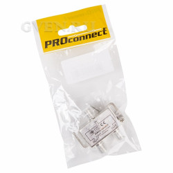 ДЕЛИТЕЛЬ  ТВ  х 2 под F разъём 5-1000 МГц  PROCONNECT (ПАКЕТ БОБ) 1 шт