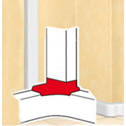 Отвод угловой для кабель-канала 105х50, цвет: белый, арт. 010765