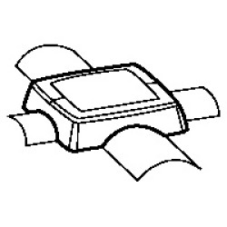 Распределительная коробка на 4 направления для напольного кабель-канала 92x20мм, арт. 032801