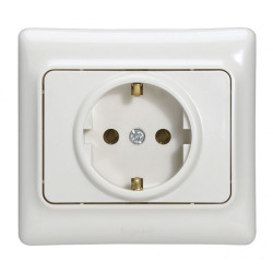 LEGRAND 782111 Розетка 2К+3, с винтовыми зажимами, немецкий стандарт, 16А, 250В, белая, Kaptika