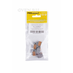 Универсальная многоразовая 2-проводная клемма (0,08-2,5 (4) мм²) PROCONNECT (ПАКЕТ БОБ) 3 шт