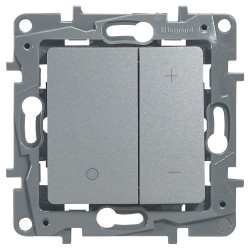 LEGRAND 672418 Светорегулятор нажимной, 400 Вт, алюминий, ETIKA