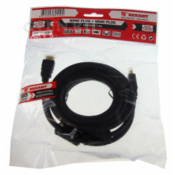 Шнур  HDMI - HDMI  gold  5М  с фильтрами  REXANT