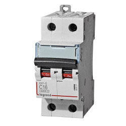 LEGRAND 409202 Автоматический выключатель, серия DX3, С16A, 30kA, 2-полюсный