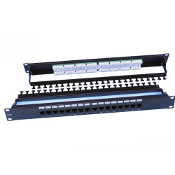 Патч-панель 19, 16 портов RJ-45, 1U, кат.6, Dual IDC, ROHS (задний кабельный организатор в комплекте), Hyperline, арт. PP3-19-16-8P8C-C6-110D Патч-панель 19, 16 портов RJ-45, 1U, кат.6, Dual IDC, ROHS (задний кабельный организатор в комплекте), Hyperline, арт. PP3-19-16-8P8C-C6-110D