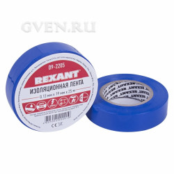 Изолента 19мм х 25м синяя  REXANT