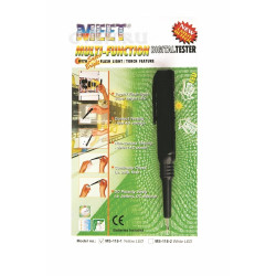 Тестер-пробник отвертка (фонарь желтый LED)  (MS-118-1)  MEET