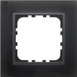 Рамка 1-постовая из натурального темного стекла Серия LK60 Экопласт, арт. 864110