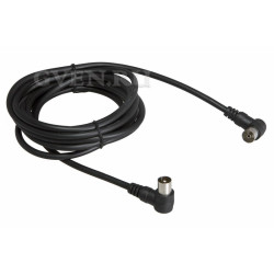 Шнур TV PLUG - TV JACK  5М  Угловой  Черный  REXANT