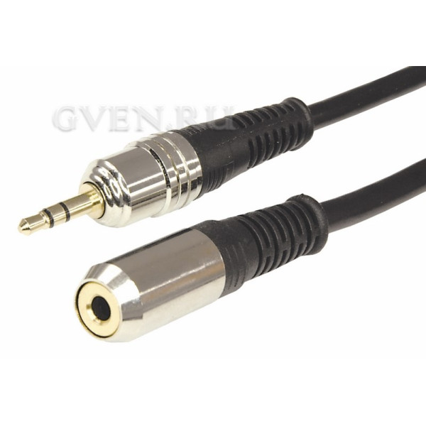Купить Шнур 3.5 Stereo Plug - 3.5 Stereo Jack 3М (GOLD) - металл REXANT 17-4025 SDS 17-4025 SDS