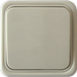 Выключатель одноклавишный открытой установки, схема 1, (бежевый) Серия STANDARD Экопласт, арт. 810101