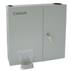 Бокс оптический Cabeus, портов: 24, ST/FC, цвет: серый, (FO-WL-24ST-K)