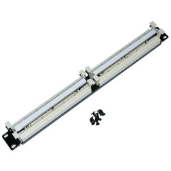 Коммутационная патч-панель Cabeus, 19", 1HU, 100x110, универсальный, цвет: белый, (CP-100P-110TYPE)