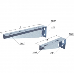 Консоль с опорой 600мм