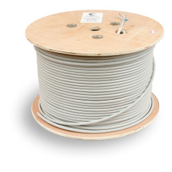 Кабель витая пара Cabeus, SF/UTP, 4 пар., кат. 5е, 100МГц, d 7 мм , AWG24, PVC, 305м, бухта, цвет: серый