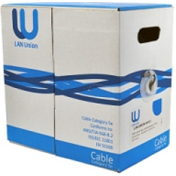 H1413-153 Lan Union Кабель витая пара U/UTP 4 пары, Кат. 5e, AWG 24, коробка 305 м, PVC, синий, Common H1413-153 Lan Union Кабель витая пара U/UTP 4 пары, Кат. 5e, AWG 24, коробка 305 м, PVC, синий, Common
