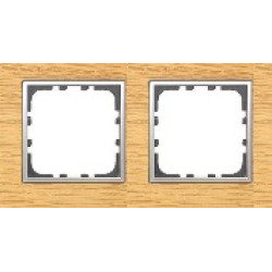 Рамка 2-постовая из натурального светлого дерева (дуб) Серия LK60 Экопласт, арт. 864255
