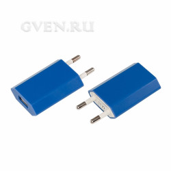 Сетевое зарядное устройство для iPhone USB (СЗУ) (1 000mA) синее