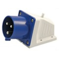 Вилка прямая стационарная 2Р+РЕ 32А 220В IP44 Серия STANDARD Экопласт, арт. 88032