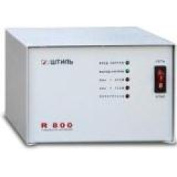 Серия R R800 Однофазные стабилизаторы переменного напряжения Штиль	0,8 кВА, 220±7%В, 165...265В, 135...275В, 125х175х210 мм, 4кг.