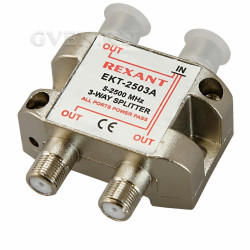 ДЕЛИТЕЛЬ  ТВ  х 3 под F разъём 5-2500 МГц "СПУТНИК"  REXANT