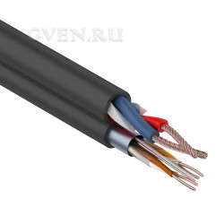 Мульти-кабель  FTP  2PR  24AWG  CAT5e + 2х0.75мм²., 200м., черный, OUTDOOR  REXANT