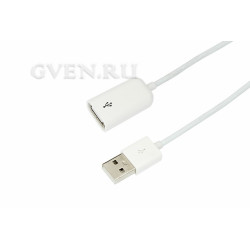 USB удлинитель  штекер USB A на гнездо USB A 3М белый