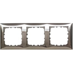 Рамка 3-постовая (серебристый металлик) FLAT, арт. 844303