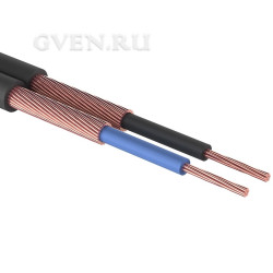 Кабель ШГЭС, 2 жилы, плоский, черный, 100 м., LT  REXANT