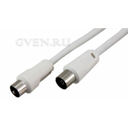 Шнур TV PLUG - TV JACK  1.5М  Белый  REXANT
