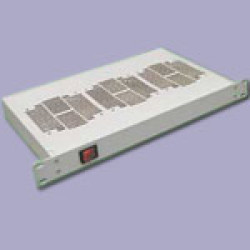 МВ-400-3-С Модуль вентиляторный в шкаф 19 18U, 22U, 27U, 33U, 42U, 47U, высота 1U, 3 вентилятора, термодатчик 35С