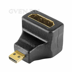 ПЕРЕХОДНИК  гн.HDMI - шт.Micro HDMI  угловой  GOLD  REXANT