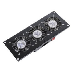 Модуль вентиляторный потолочный (170x425), 3 вентилятора с датчиком 35С, цвет черный, арт. МВ-400-2-3Т-9005 ЦМО Модуль вентиляторный потолочный (170x425), 3 вентилятора с датчиком 35С, цвет черный, арт. МВ-400-2-3Т-9005 ЦМО