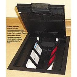 Люк в пол на 12 модулей Mosaic 22.5x45мм (6 модулей 45х45мм), пластиковый, арт. 70060 LUK/6