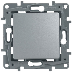LEGRAND 672411 Выключатель/переключатель, 10AX, с автоматическими зажимами, алюминий, ETIKA