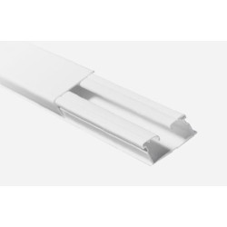 Мини-плинтус с крышкой без перегородки 40х20 (цена за 1 метр), длина 2,1 м, арт. 030027