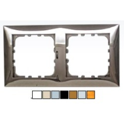 Рамка 2-постовая (блестящее серебро) LK60, арт. 864243