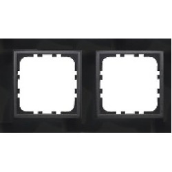 Рамка 2-постовая из натурального темного стекла Серия LK60 Экопласт, арт. 864210