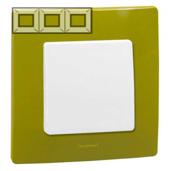 Купить LEGRAND 672543 Рамка 3 поста, зеленый папоротник, ETIKA L672543 Legrand L672543 Legrand