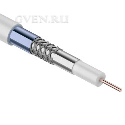 Кабель TS 703 J, Cu/Al/CuSn/APJ, (75%), 75 Ом, 100м., белый  CAVEL