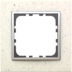 Рамка 1-постовая из декоративного камня (белый мрамор) Серия LK60 Экопласт, арт. 864189