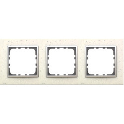 Рамка 3-постовая из декоративного камня (белый мрамор) Серия LK60 Экопласт, арт. 864389